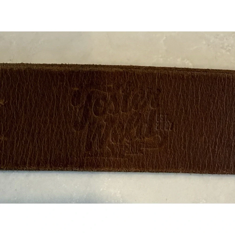 Foster Weld Men's Brown‎ Leather Belt 2X Pant Size 38 With Buckle 1.5